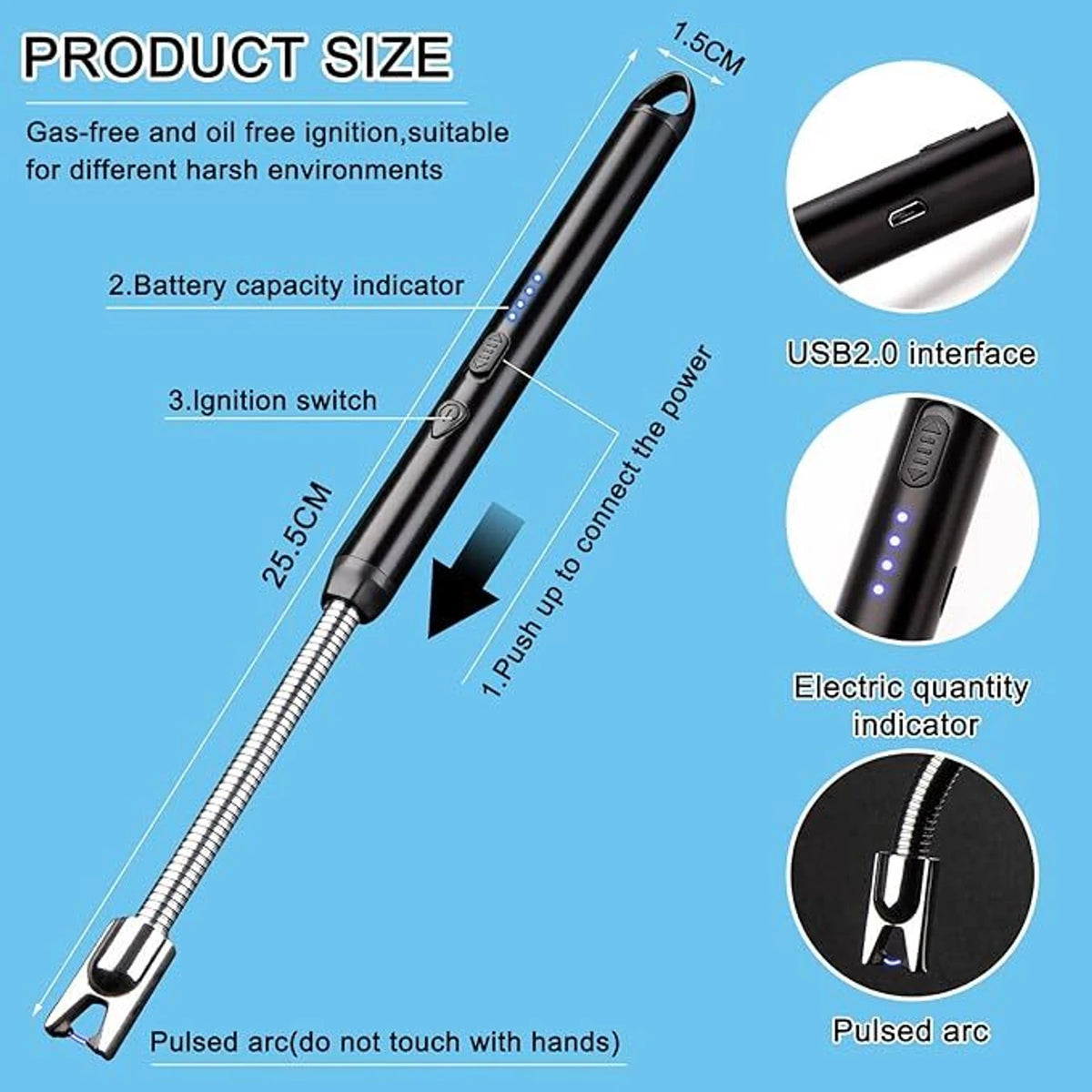 Rechargeable Electric Gas Lighter