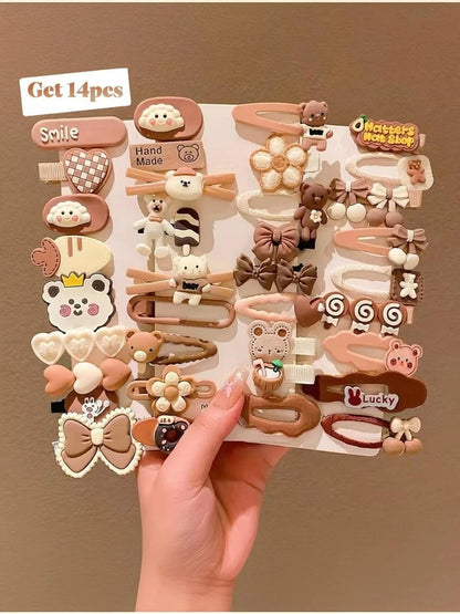 Cartoon Hair Clips Set