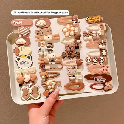 Cartoon Hair Clips Set