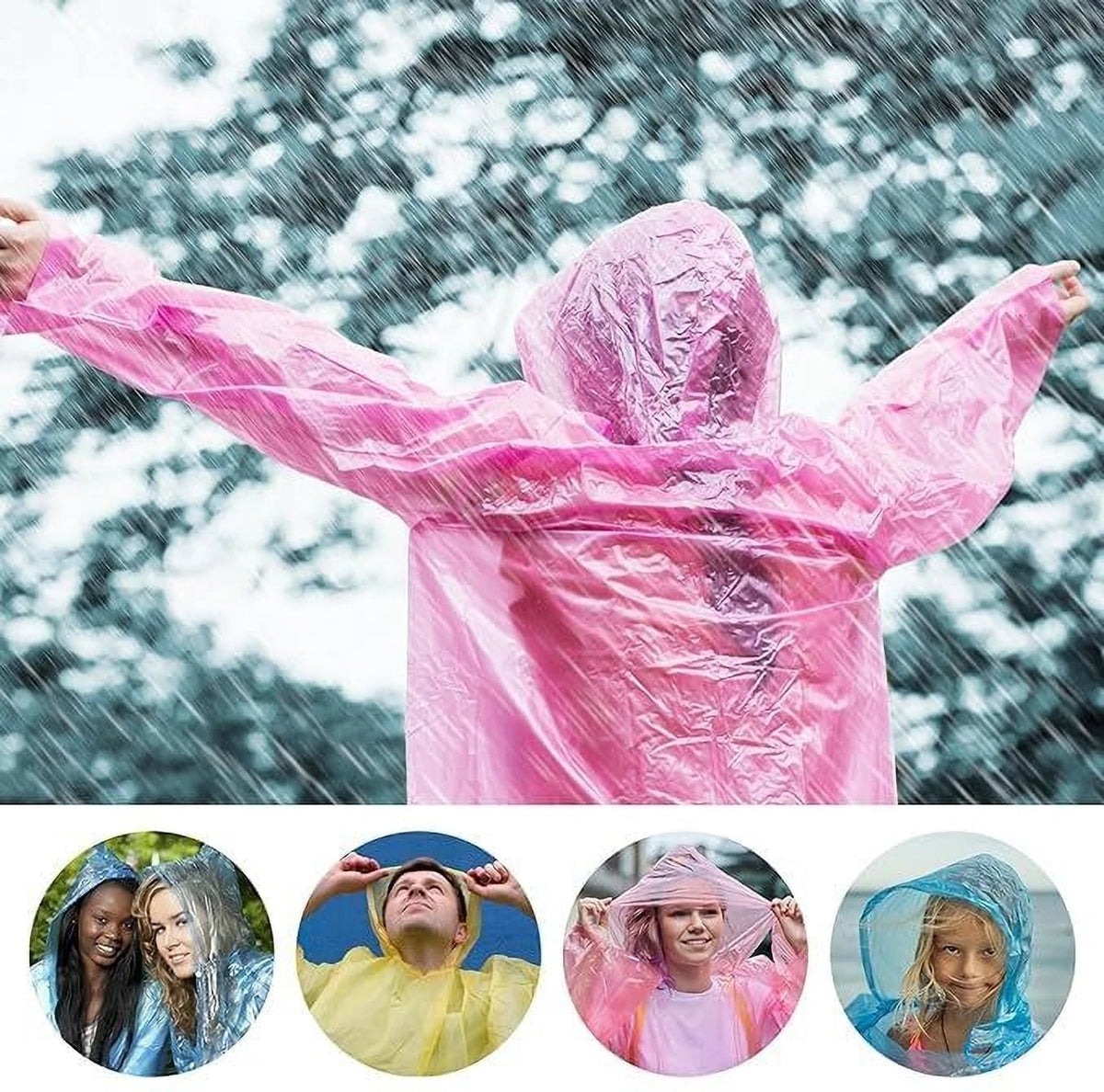 Reusable Rain Coat (Set of 10)