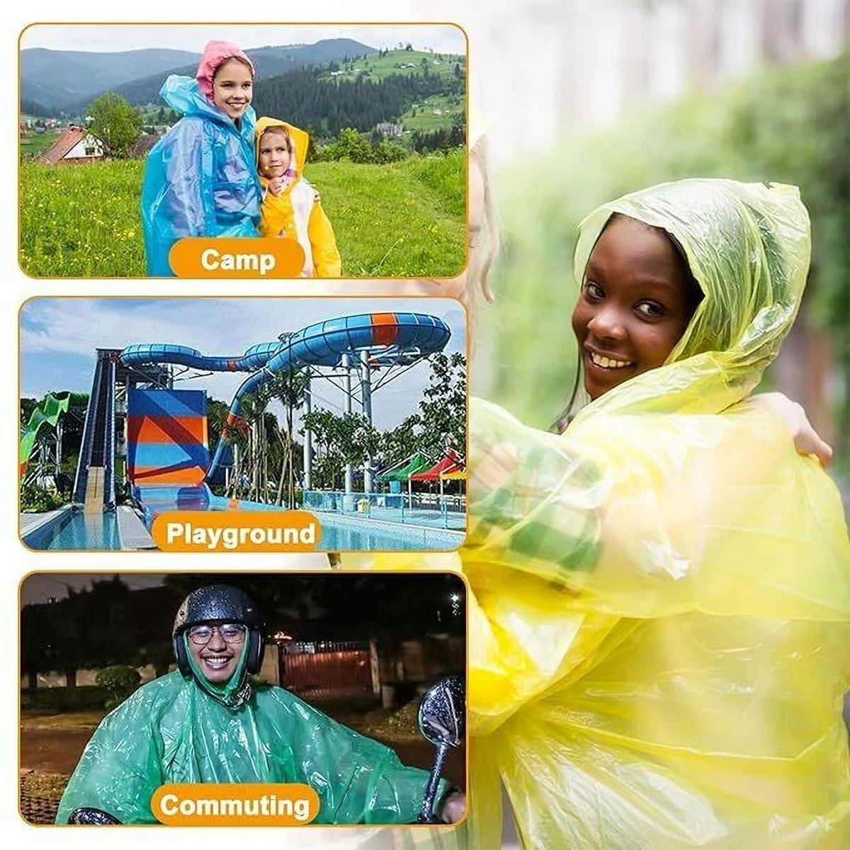 Reusable Rain Coat (Set of 10)