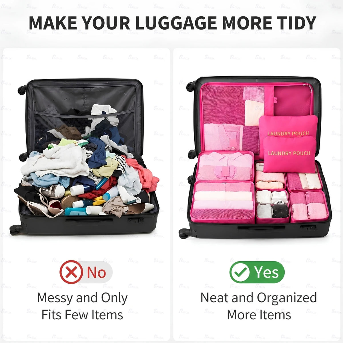 Packing Cube Set for Travel